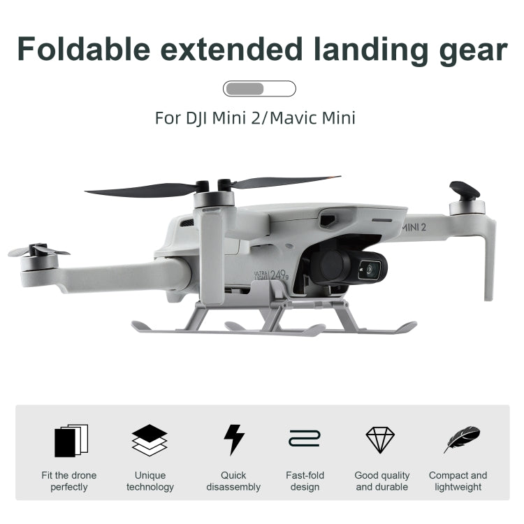 STARTRC 1106837 Shockproof Quick Release Anti-collision Landing Gear Height Extender Holder for DJI Mini 2 / Mavic Mini(Grey) -  by STARTRC | Online Shopping South Africa | PMC Jewellery | Buy Now Pay Later Mobicred