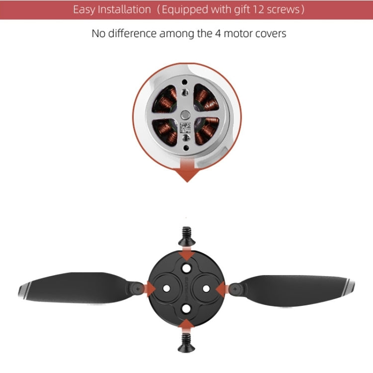 4 PCS Sunnylife Motor Metal Protection Cover for DJI Mini 2 (Red) - Other by Sunnylife | Online Shopping South Africa | PMC TechLife | Buy Now Pay Later Mobicred