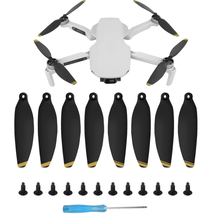 8 PCS/Set Sunnylife 4726F Low Noise Quick-release Wing Propellers for DJI Mini SE / Mini 2 / Mini 2 SE(Gold) - DIY Propeller by Sunnylife | Online Shopping South Africa | PMC Jewellery | Buy Now Pay Later Mobicred