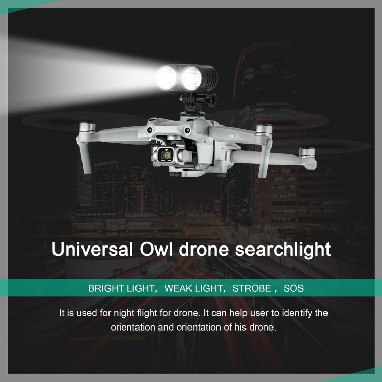 STARTRC Owl Night Flight Lamp Searchlight Light Signal Light for DJI Mavic 2 / Air 2S / Mini 2 / Mini / FPV (Black) - Others by STARTRC | Online Shopping South Africa | PMC Jewellery | Buy Now Pay Later Mobicred