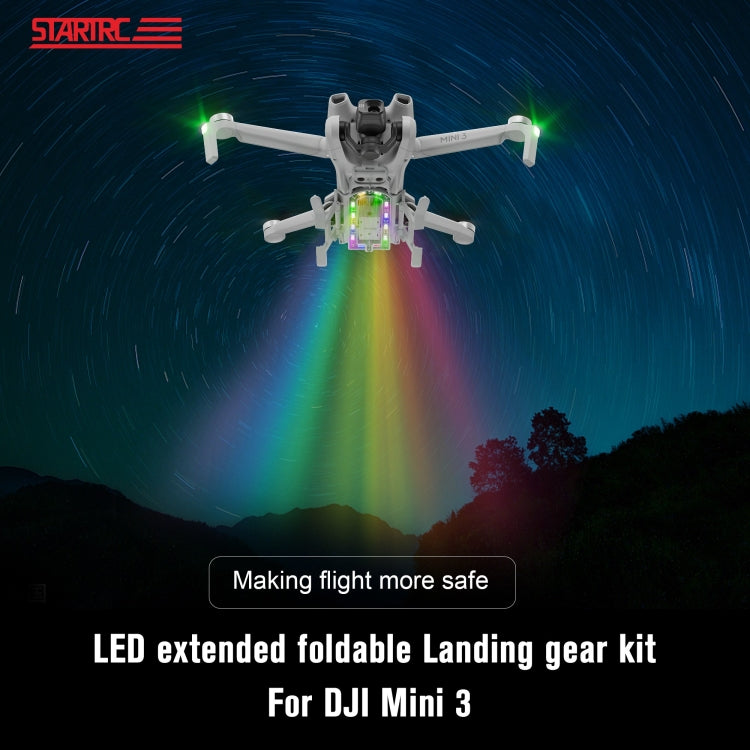 For DJI Mini 3 STARTRC LED Light Folding Anti-fall Heightened Landing Gear Training Rack (Grey) - Holder Series by STARTRC | Online Shopping South Africa | PMC Jewellery