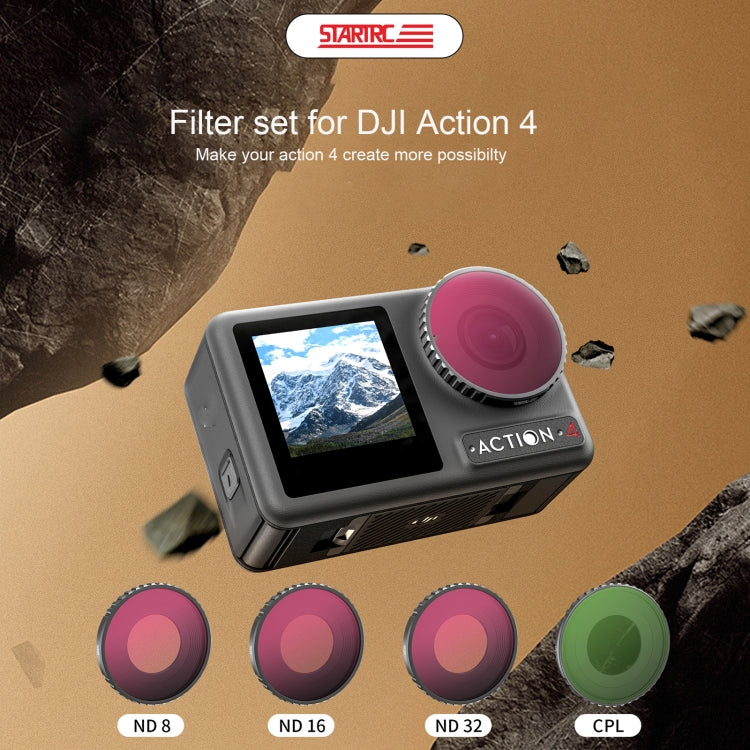 For DJI Action 4 STARTRC 4 in 1 ND8 + ND16 + ND32 + CPL Lens Filter -  by STARTRC | Online Shopping South Africa | PMC Jewellery