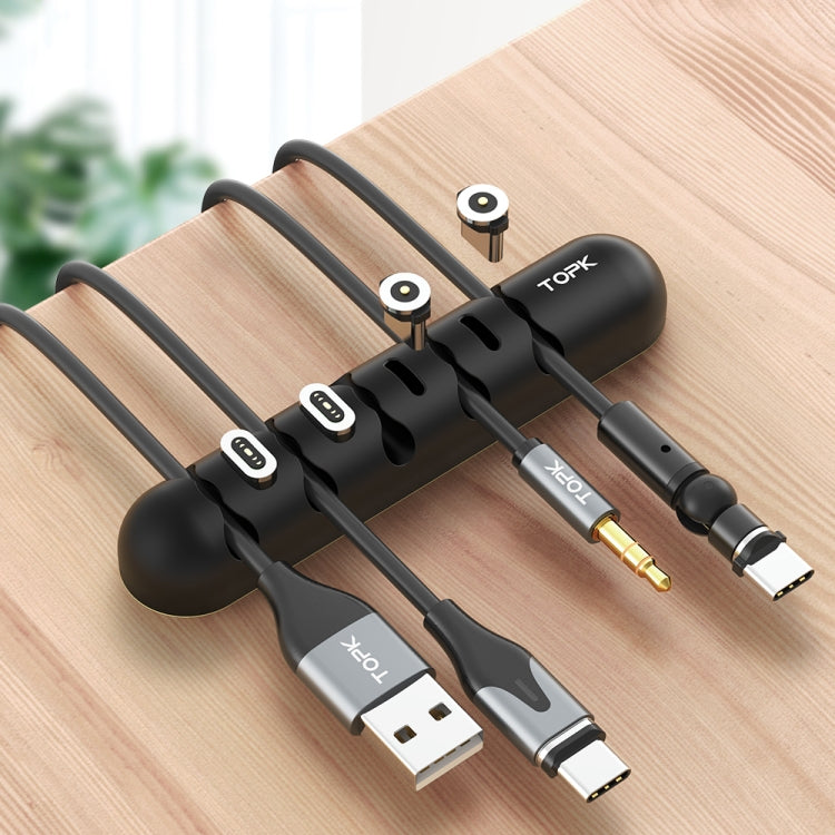 TOPK L35 Desktop Cable Organizer Data Cable Earphone Storage Cable Fixer Magnetic Head Storage Cable Organizer - Cable Organizer by TOPK | Online Shopping South Africa | PMC TechLife