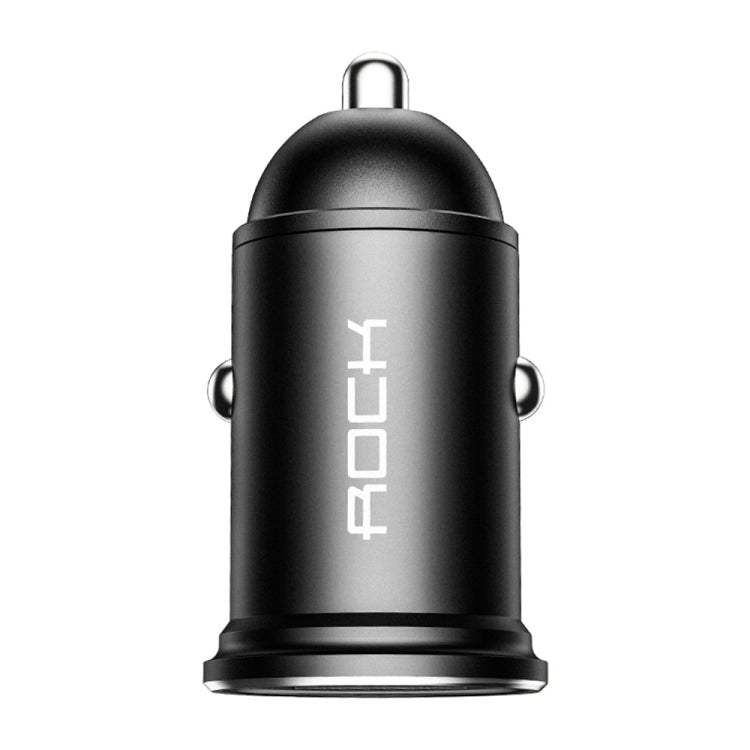 ROCK H11 4.8A 24W Mini Dual USB Car Charger(Black) - Car Charger by ROCK | Online Shopping South Africa | PMC TechLife