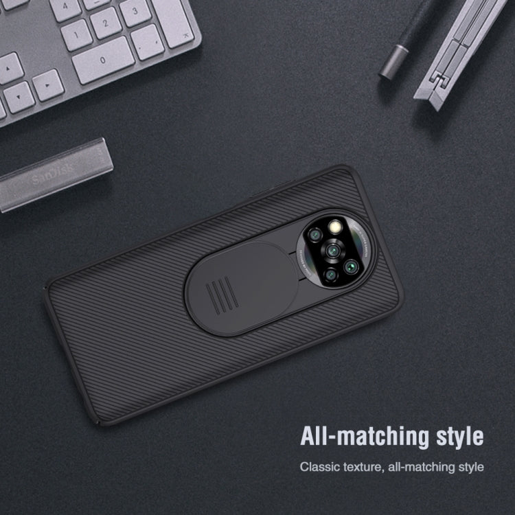 For Xiaomi Poco X3 NFC NILLKIN Black Mirror Series PC Camshield Full Coverage Dust-proof Scratch Resistant Case(Black) - Xiaomi Cases by NILLKIN | Online Shopping South Africa | PMC Jewellery