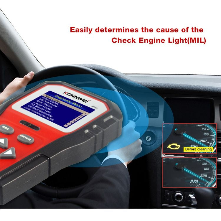 KONNWEI KW860 Car 2.8 inch TFT Color Screen Battery Tester Support 8 Languages / I Key Analysis Function - Code Readers & Scan Tools by KONNWEI | Online Shopping South Africa | PMC Jewellery | Buy Now Pay Later Mobicred