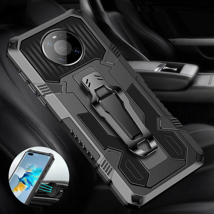 For Huawei P smart 2021 / Y7a Machine Armor Warrior Shockproof PC + TPU Protective Case(Army Green) - free shipping - PMC TechLife - Order now!