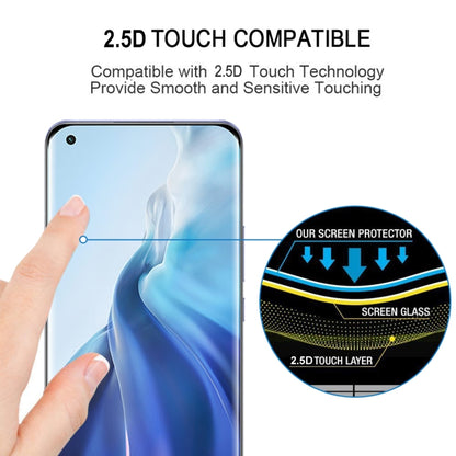 For Xiaomi Mi 11 (Edge Glue) 25 PCS 9H HD 3D Curved Edge Tempered Glass Film(Black) -  by PMC Jewellery | Online Shopping South Africa | PMC Jewellery