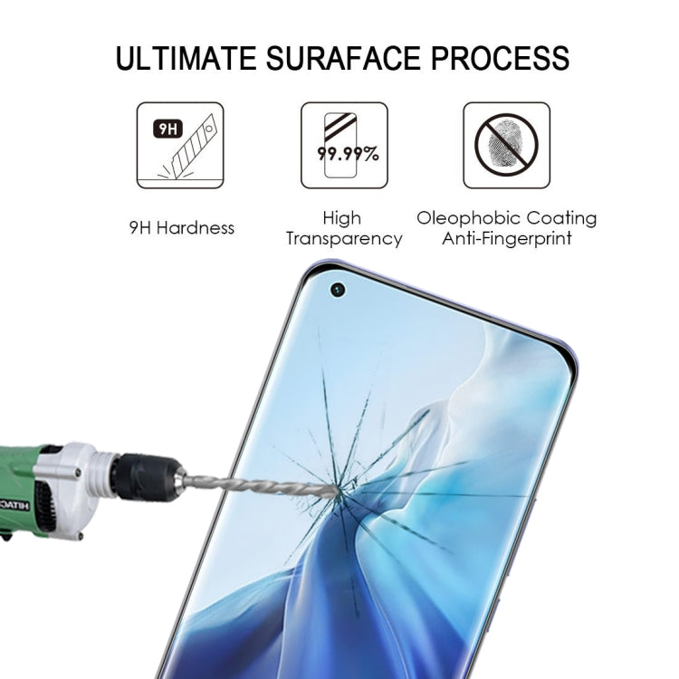 For Xiaomi Mi 11 (Edge Glue) 25 PCS 9H HD 3D Curved Edge Tempered Glass Film(Black) -  by PMC Jewellery | Online Shopping South Africa | PMC Jewellery