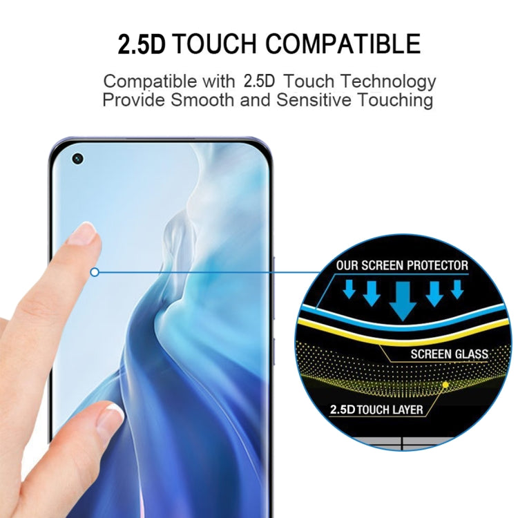 For Xiaomi Mi 11 (Full Glue) 25 PCS 9H HD 3D Curved Edge Tempered Glass Film(Black) -  by PMC Jewellery | Online Shopping South Africa | PMC Jewellery