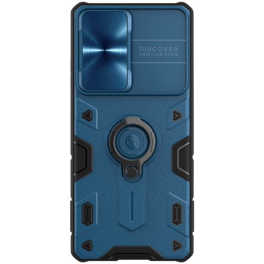 For Samsung Galaxy S21 Ultra 5G NILLKIN Shockproof CamShield Armor Protective Case with Invisible Ring Holder(Blue) - Galaxy S21 Ultra 5G Cases by NILLKIN | Online Shopping South Africa | PMC Jewellery | Buy Now Pay Later Mobicred