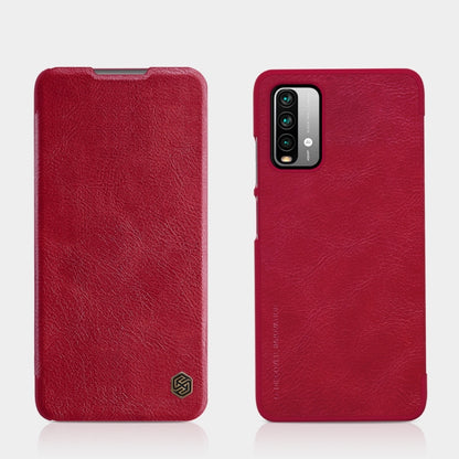 For Xiaomi Redmi Note 9 4G / 9 Power NILLKIN QIN Series Crazy Horse Texture Horizontal Flip Leather Case with Card Slot(Red) - Xiaomi Cases by NILLKIN | Online Shopping South Africa | PMC Jewellery