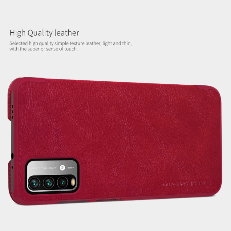 For Xiaomi Redmi Note 9 4G / 9 Power NILLKIN QIN Series Crazy Horse Texture Horizontal Flip Leather Case with Card Slot(Red) - Xiaomi Cases by NILLKIN | Online Shopping South Africa | PMC Jewellery