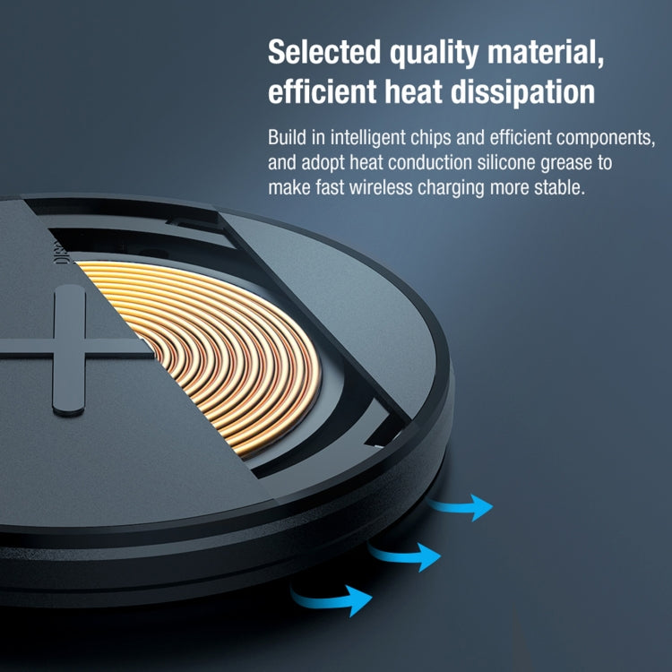 NILLKIN MC026 Portable Button Fast Charging Wireless Charger(Black) - free shipping - PMC TechLife - Order now!