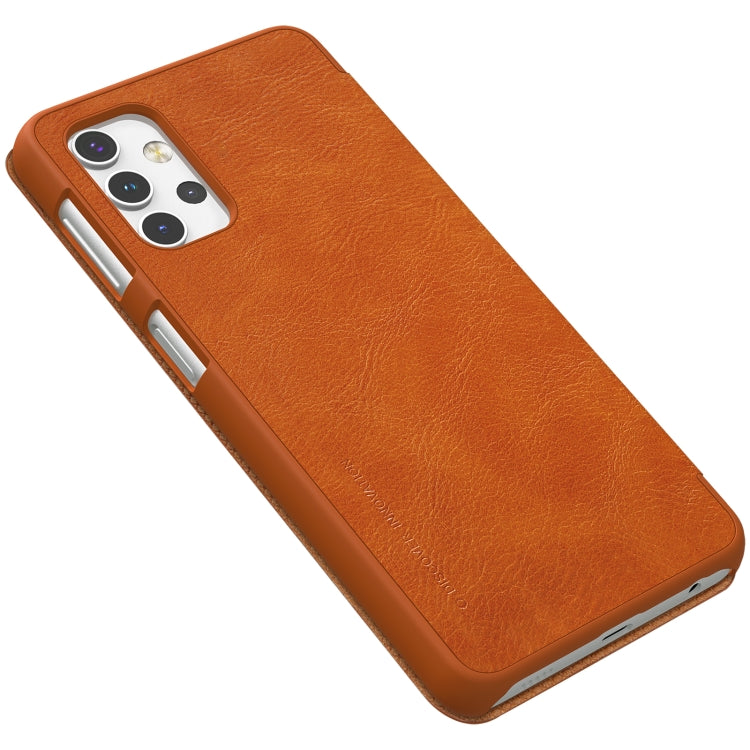 For Samsung Galaxy A32 5G NILLKIN QIN Series Crazy Horse Texture Horizontal Flip Leather Case with Card Slot(Brown) - Galaxy Phone Cases by NILLKIN | Online Shopping South Africa | PMC Jewellery