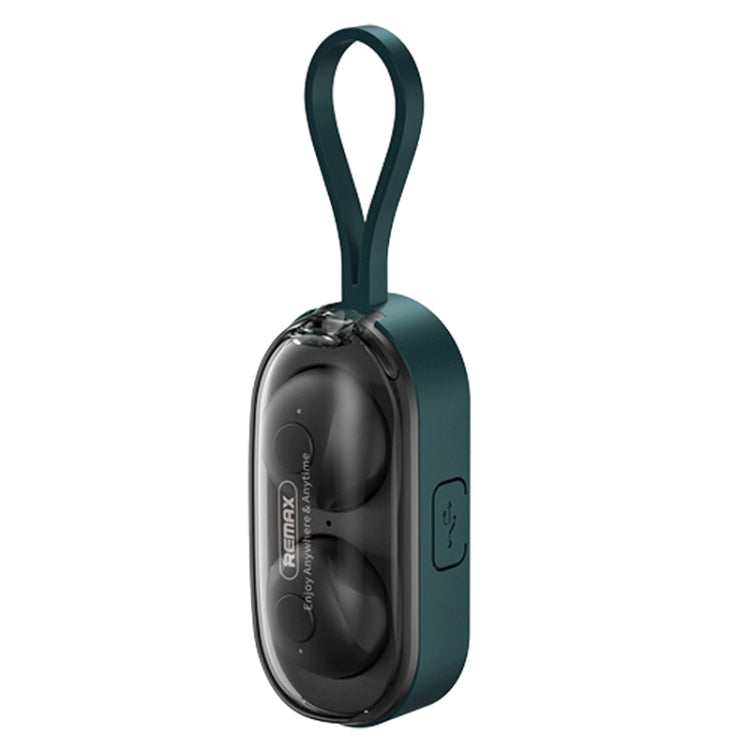 Remax TWS-15 Bluetooth 5.0 Portable Wristband Style True Wireless Stereo Earphone(Green) - TWS Earphone by REMAX | Online Shopping South Africa | PMC Jewellery | Buy Now Pay Later Mobicred