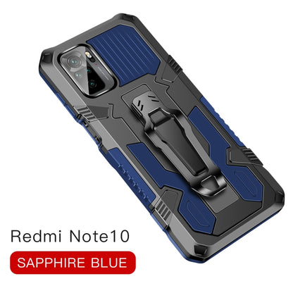 For Xiaomi Redmi Note 10 / 10S Armor Warrior Shockproof PC + TPU Protective Case(Blue) - Xiaomi Cases by PMC Jewellery | Online Shopping South Africa | PMC Jewellery