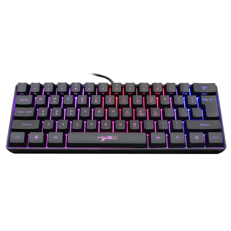 HXSJ V700 61 Keys RGB Lighting Gaming Wired Keyboard (Black) - Wired Keyboard by HXSJ | Online Shopping South Africa | PMC Jewellery | Buy Now Pay Later Mobicred