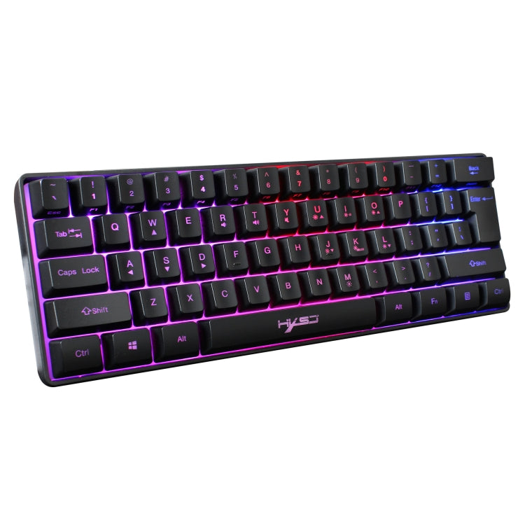 HXSJ V700 61 Keys RGB Lighting Gaming Wired Keyboard (Black) - Wired Keyboard by HXSJ | Online Shopping South Africa | PMC Jewellery | Buy Now Pay Later Mobicred