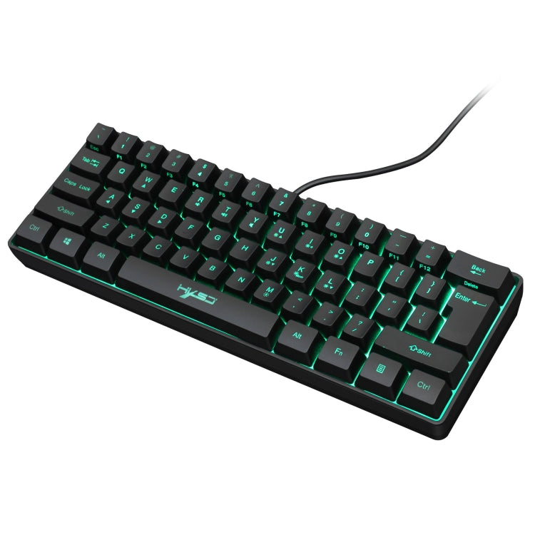 HXSJ V700 61 Keys RGB Lighting Gaming Wired Keyboard (Black) - Wired Keyboard by HXSJ | Online Shopping South Africa | PMC Jewellery | Buy Now Pay Later Mobicred