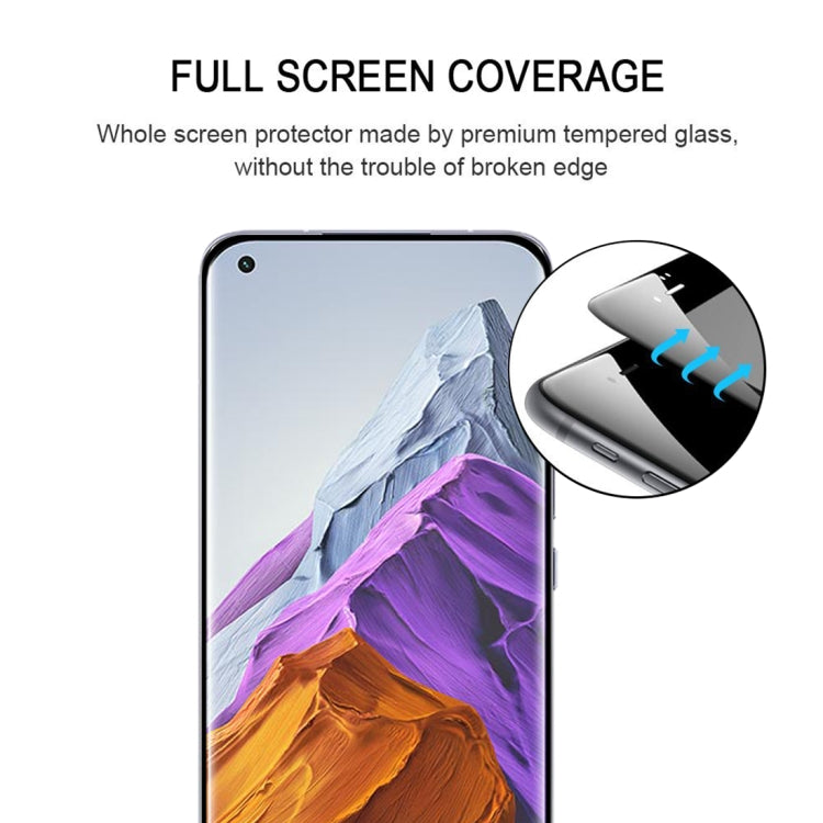 For Xiaomi Mi 11 Pro Edge Glue 25 PCS 9H HD 3D Curved Edge Tempered Glass Film(Black) -  by PMC Jewellery | Online Shopping South Africa | PMC Jewellery