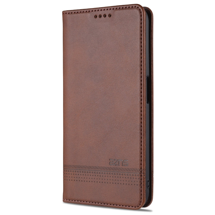 For OPPO A74 (5G) AZNS Magnetic Calf Texture Horizontal Flip Leather Case with Card Slots & Holder & Wallet(Dark Brown) - OPPO Cases by AZNS | Online Shopping South Africa | PMC Jewellery | Buy Now Pay Later Mobicred