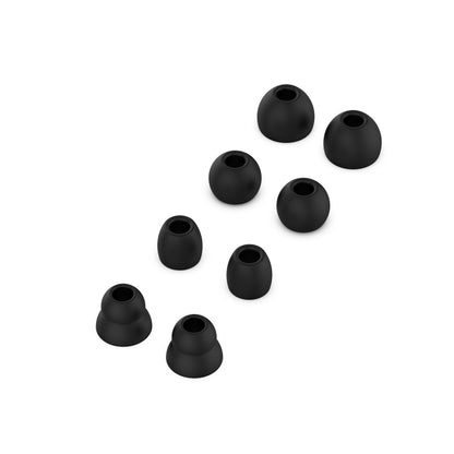 4 Pairs Wireless Earphone Replaceable Silicone Ear Cap Earplugs for Huawei FreeBuds 4i / FreeLace Pro / Active Noise Canceling Earphones 3(Black) - Anti-dust & Ear Caps by PMC Jewellery | Online Shopping South Africa | PMC Jewellery