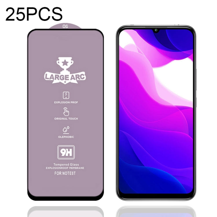 For Xiaomi Mi 10T Lite 5G 25 PCS 9H HD Large Arc High Alumina Full Screen Tempered Glass Film -  by PMC Jewellery | Online Shopping South Africa | PMC Jewellery