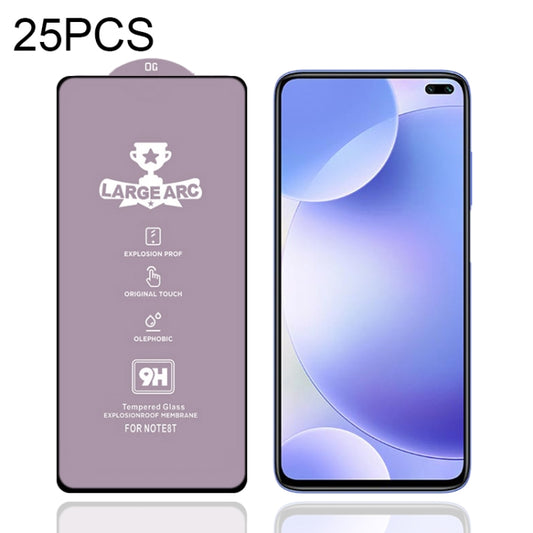 For Xiaomi Redmi K30 5G / 4G 25 PCS 9H HD Large Arc High Alumina Full Screen Tempered Glass Film -  by PMC Jewellery | Online Shopping South Africa | PMC Jewellery