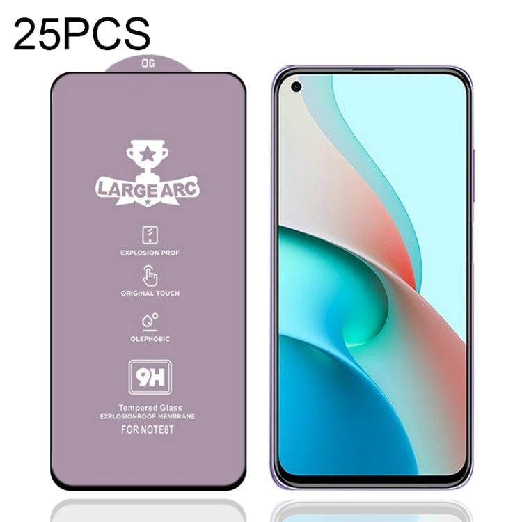 For Xiaomi Redmi Note 9 5G 25 PCS 9H HD Large Arc High Alumina Full Screen Tempered Glass Film -  by PMC Jewellery | Online Shopping South Africa | PMC Jewellery