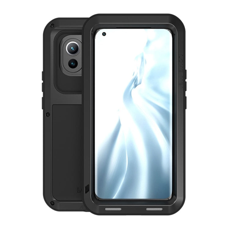 For Xiaomi Mi 11 LOVE MEI Metal Shockproof Waterproof Dustproof Protective Case without Glass(Black) - Xiaomi Cases by PMC Jewellery | Online Shopping South Africa | PMC Jewellery