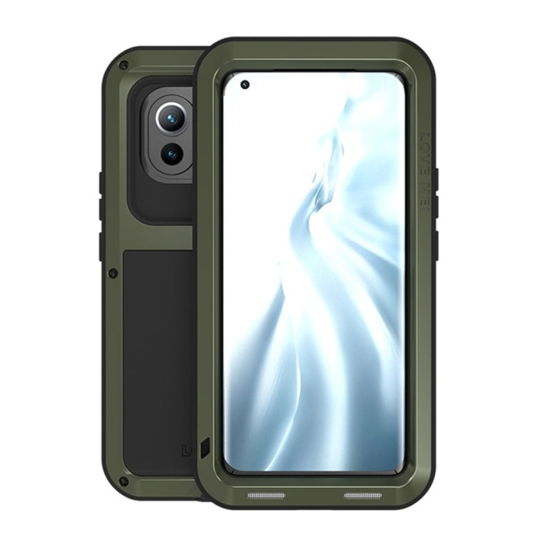 For Xiaomi Mi 11 LOVE MEI Metal Shockproof Waterproof Dustproof Protective Case without Glass(Green) - Xiaomi Cases by PMC Jewellery | Online Shopping South Africa | PMC Jewellery