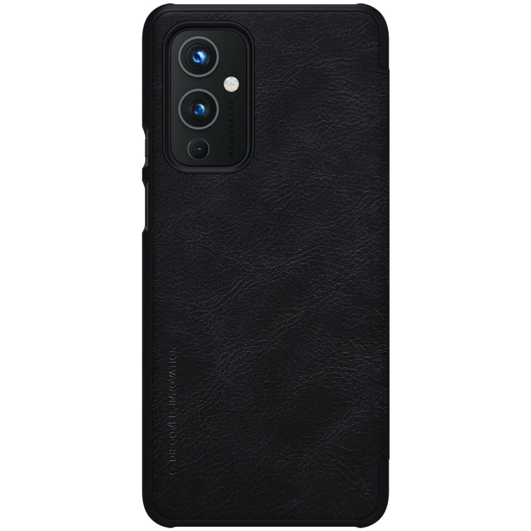 For OnePlus 9 (IN/CN Version) NILLKIN QIN Series Crazy Horse Texture Horizontal Flip Leather Case with Card Slot(Black) - OnePlus Cases by NILLKIN | Online Shopping South Africa | PMC Jewellery