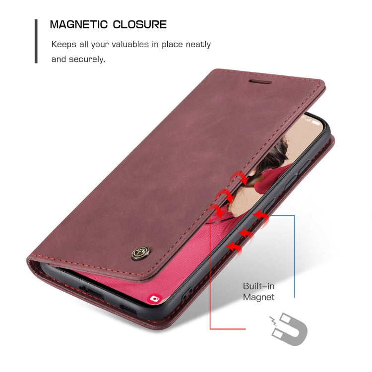 For Samsung Galaxy S21 FE CaseMe 013 Multifunctional Horizontal Flip Leather Case, with Card Slot & Holder & Wallet(Wine Red) - Galaxy Phone Cases by CaseMe | Online Shopping South Africa | PMC Jewellery | Buy Now Pay Later Mobicred