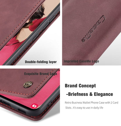 For Samsung Galaxy S21 FE CaseMe 013 Multifunctional Horizontal Flip Leather Case, with Card Slot & Holder & Wallet(Wine Red) - Galaxy Phone Cases by CaseMe | Online Shopping South Africa | PMC Jewellery | Buy Now Pay Later Mobicred