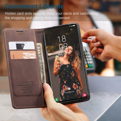 For Samsung Galaxy S21 FE CaseMe 013 Multifunctional Horizontal Flip Leather Case, with Card Slot & Holder & Wallet(Coffee) - Galaxy Phone Cases by CaseMe | Online Shopping South Africa | PMC Jewellery | Buy Now Pay Later Mobicred