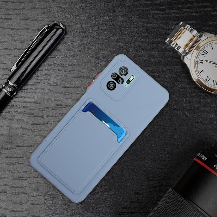For Xiaomi Redmi Note 10 Pro Card Slot Design Shockproof TPU Protective Case(Gray) - Xiaomi Cases by PMC TechLife | Online Shopping South Africa | PMC TechLife | Buy Now Pay Later Mobicred