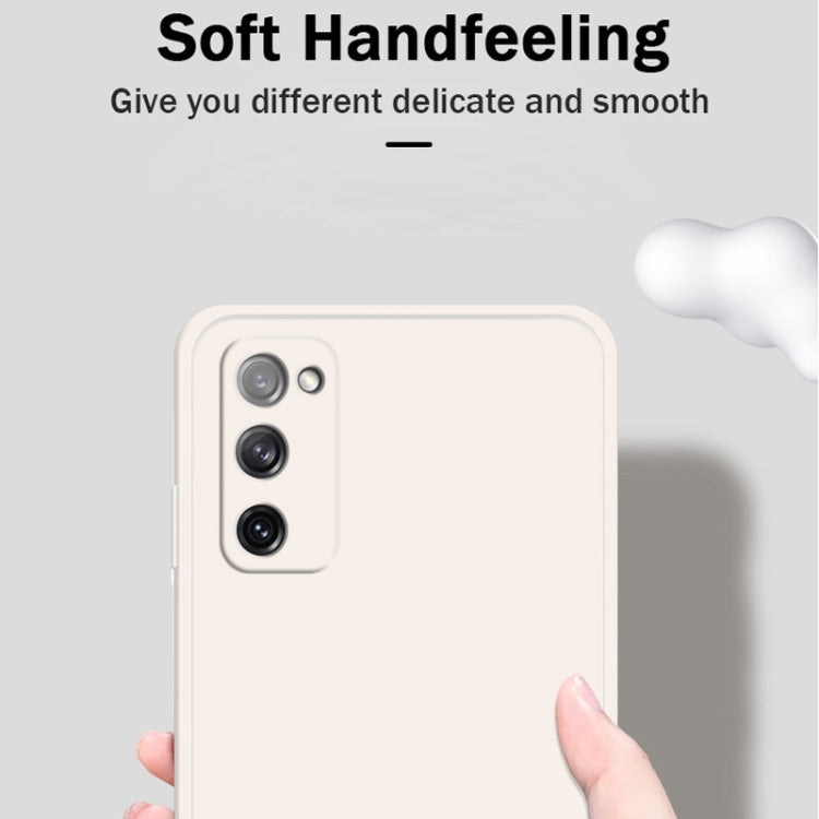 For Samsung Galaxy S20 FE Solid Color Imitation Liquid Silicone Straight Edge Dropproof Full Coverage Protective Case(Sky Blue) - free shipping - PMC TechLife - Order now!