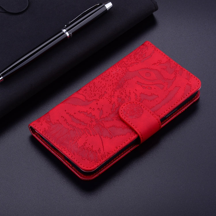 For OPPO A15 / A15S Tiger Embossing Pattern Horizontal Flip Leather Case with Holder & Card Slots & Wallet(Red) - OPPO Cases by PMC TechLife | Online Shopping South Africa | PMC TechLife | Buy Now Pay Later Mobicred