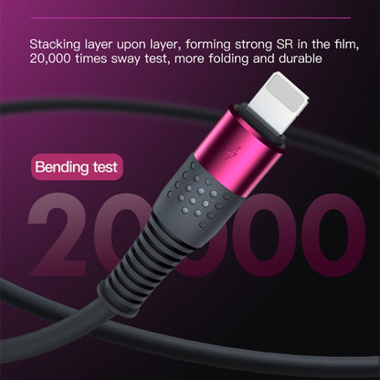 TOTUDESIGN BL-012 Dyson Series 3A USB to 8 Pin Silicone Data Cable for iPhone, iPad, Length: 1.2m(Purple Red) - Normal Style Cable by TOTUDESIGN | Online Shopping South Africa | PMC Jewellery