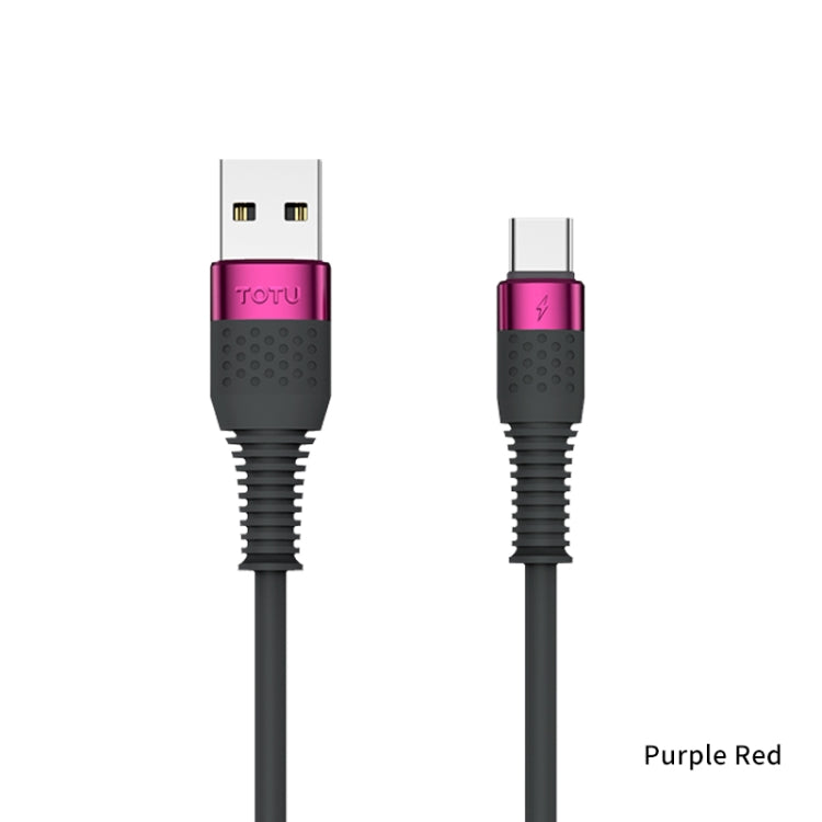 TOTUDESIGN BL-013 Dyson Series 5A USB to USB-C / Type-C Silicone Fast Data Cable, Length: 1.2m(Purple Red) - USB-C & Type-C Cable by TOTUDESIGN | Online Shopping South Africa | PMC Jewellery