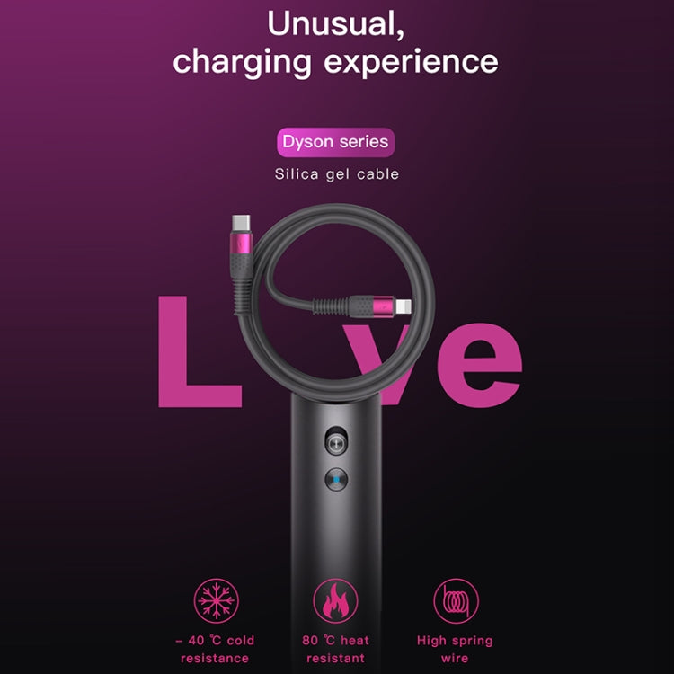 TOTUDESIGN BL-013 Dyson Series 5A USB to USB-C / Type-C Silicone Fast Data Cable, Length: 1.2m(Purple Red) - USB-C & Type-C Cable by TOTUDESIGN | Online Shopping South Africa | PMC Jewellery