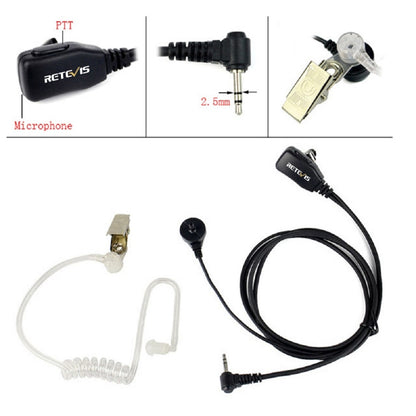 RETEVIS T-001 1 Pin PTT Noise Reduction Covert Air Acoustic Tube Inera Earphone Microphone for Motorola Walkie-Talkie T6200C/T5800/7200/5720 - Microphones & Headsets by RETEVIS | Online Shopping South Africa | PMC Jewellery | Buy Now Pay Later Mobicred