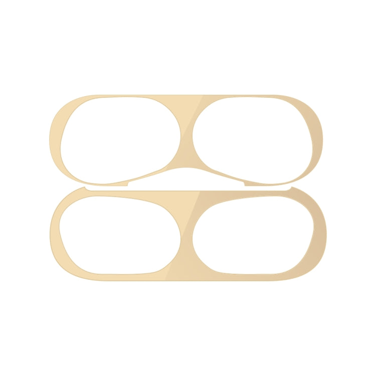 For Apple AirPods Pro Wireless Earphone Protective Case Metal Protective Sticker(Gold) - Protective Sticker by PMC TechLife | Online Shopping South Africa | PMC TechLife