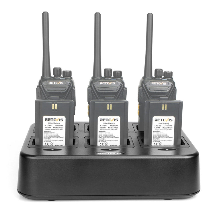 RETEVIS RTC27 Multi-function Six-Way Walkie Talkie Charger for Retevis RT27, EU Plug - free shipping - PMC TechLife - Order now!