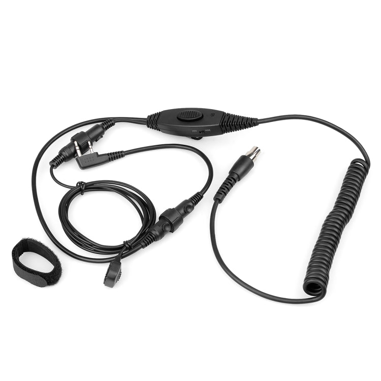 RETEVIS EH050K 2 Pin Adjustable Volume Noise Reduction Aviation Headphone Microphone with Finger PTT - Microphones & Headsets by RETEVIS | Online Shopping South Africa | PMC Jewellery | Buy Now Pay Later Mobicred