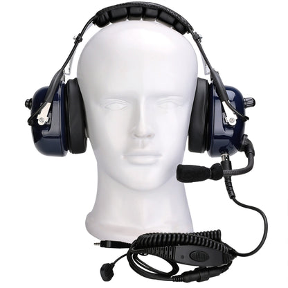 RETEVIS EH050K 2 Pin Adjustable Volume Noise Reduction Aviation Headphone Microphone with Finger PTT - Microphones & Headsets by RETEVIS | Online Shopping South Africa | PMC Jewellery | Buy Now Pay Later Mobicred