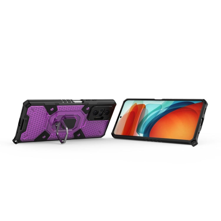 For Xiaomi Redmi Note 10 Pro Space PC+TPU Ring Holder Protective Case(Purple) - Note 10 Pro Cases by PMC Jewellery | Online Shopping South Africa | PMC Jewellery