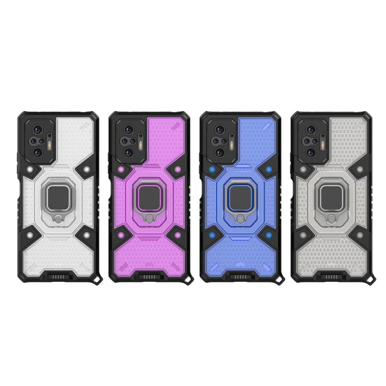 For Xiaomi Redmi Note 10 Pro Space PC+TPU Ring Holder Protective Case(Purple) - Note 10 Pro Cases by PMC Jewellery | Online Shopping South Africa | PMC Jewellery