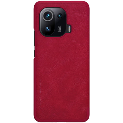 For Xiaomi Mi 11 Pro NILLKIN QIN Series Crazy Horse Texture Horizontal Flip Leather Case with Card Slot(Red) - Xiaomi Cases by NILLKIN | Online Shopping South Africa | PMC Jewellery | Buy Now Pay Later Mobicred